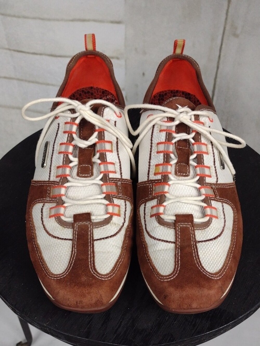 Aetrex Brown & White Casual Lace-Up Sneakers - Picture 3 of 9